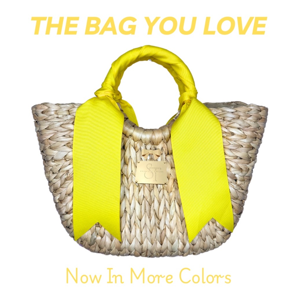 Yellow Ribbon Hyacinth Handbag